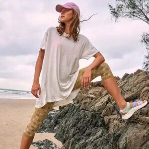 NWT Free People Movement Leg Day Oversized White Tee